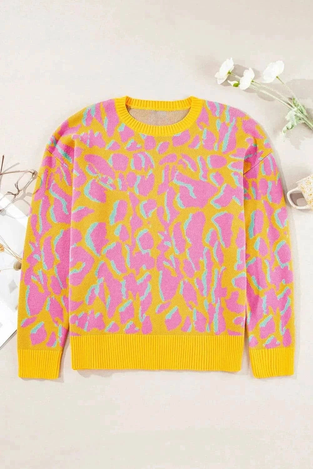 Chic knit sweater with round neck - Love Salve